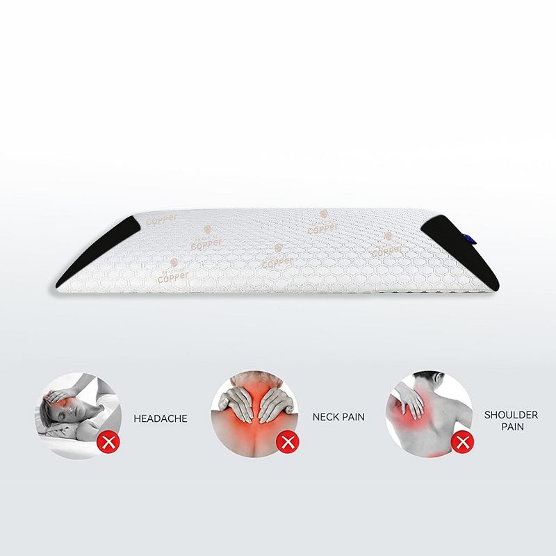 CARBON SNORE-X Ultra-THIN Flat PILLOW, 3 of 6