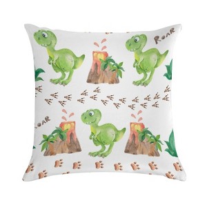 Cute Dinosaur Pillow Covers 18x18 Decorative Throw Pillows Soft Square Cushion Covers for Couch Sofa Bedroom - 1 of 1