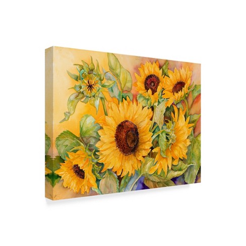 Trademark Fine Art -joanne Porter 'a Cutting Of Sunflowers' Canvas Art ...