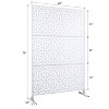 CAVINAS Patio Decorative Screen Metal Fence Privacy Screen with Rhombus Pattern for Outside and Garden, 76" H×48" W - 4 of 4