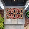 Stupell Industries Feather Kaleidoscope Fractal Printed Outdoor Door Mat, design by Darlene Seale, 18"x30" - 4 of 4