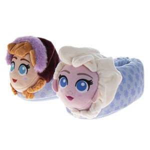 Disney Frozen 3D Slippers Anna & Elsa Warm Fluffy House Slippers for Girls (Toddlers) - 1 of 4