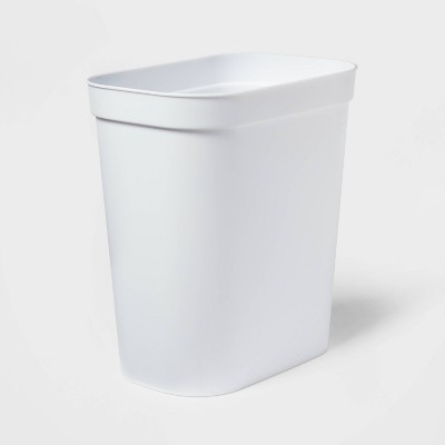 2.5gal Waste Basket White - Brightroom™: Compact Plastic Trash Can for Bathroom or Kitchen