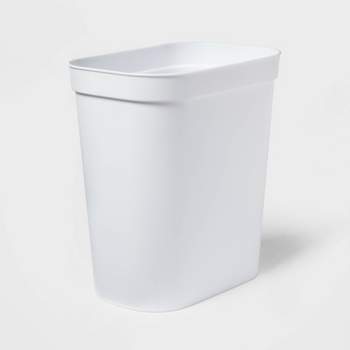 5five Simply Smart White bins made of bamboo, trash can, waste bin, bin 5l
