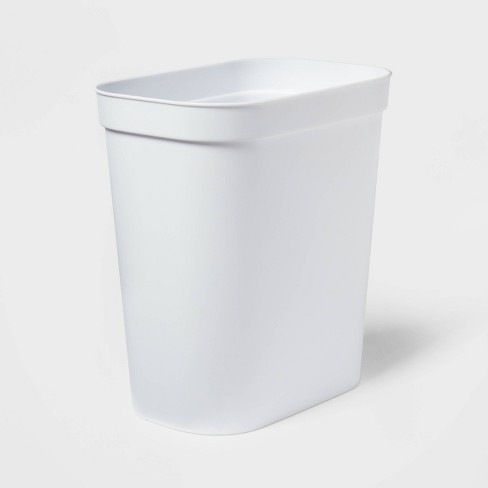 13gal Swing Top Waste Basket White - Brightroom™