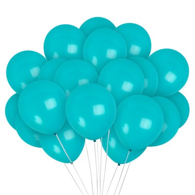 Treasures Gifted Turquoise Balloons - 12 Inch Latex Balloons - 72 Pack