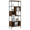 vidaXL Bookcase 5-Tier Smoked Oak 29.9 in.x13 in.x74.2 in. Engineered Wood - 4 of 4