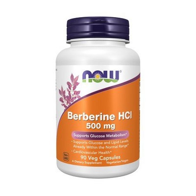 Berberine HCI-500 mg by Now Foods  -  90 Vegetarian Capsules