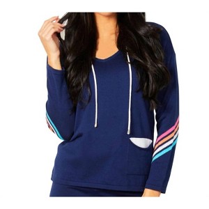 Women's Striped Detail Hoodie w/ Pockets - Angel Apparel - 1 of 2
