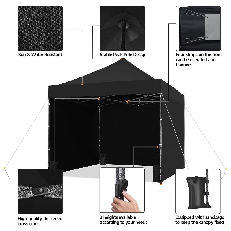 Yaheetech 10 × 10 ft Portable Commercial Canopy, 4 of 7