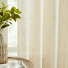 HLC.ME Linda Faux Linen Textured Semi Sheer Privacy Sun Light Filtering Window Rod Pocket Thick Curtains Panels, Set of 2 - 3 of 4