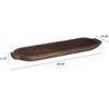 Storied Home Decorative Paulownia Wood Tray, Brown - 2 of 4