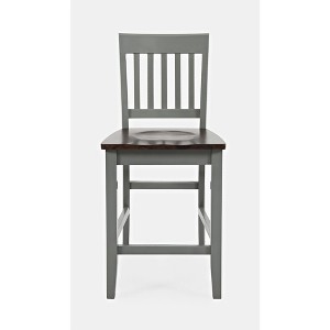 Jofran, Decatur Lane Farmhouse Solid Wood Counter Stool (Set of 2) - 1 of 4
