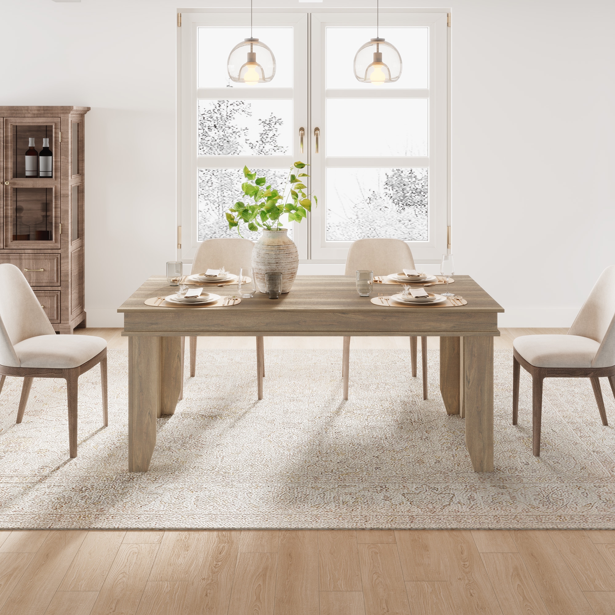 Dinner Table in Color Natural Oak