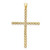 Black Bow Jewelry 14k Yellow Gold & Rhodium 1/4 Ctw Diamond Latin Cross Pendant, 22x36mm - 3 of 4