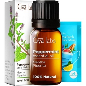Gya Labs Peppermint Essential Oil for Diffuser & Hair - 0.34 Fl Oz - 100% Pure Natural Peppermint Mint Oil for Skin, Face, Body - 1 of 4