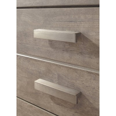 Culverbach Contemporary Gray Dresser with Mirror and Roller, 58.7"