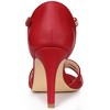 Allegra K Women's Rhinestone Ankle Strap Open Toe Heeled Sandals - 4 of 4