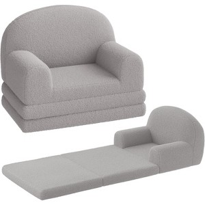 2-in-1 Kids Convertible Sofa, Foldable Toddler Lounger Chair , Soft Foam Gift for Boys & Girls - 1 of 4