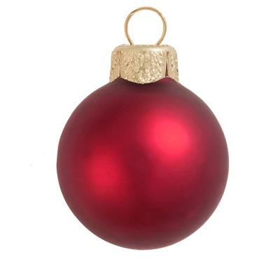 Northlight 6ct Matte Glass Ball Christmas Ornament Set 4" - Red Xmas