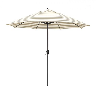 California Umbrella Casa Series 9 Ft Octagonal Aluminum Auto Tilt Patio Umbrella W/ Crank Lift