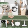 Washable Modern Bordered Rug Non Slip Low Pile Rug Soft Contemporary Throw Floor Cover Foldable Indoor Carpet for Living Room Bedroom Nursery - 4 of 4
