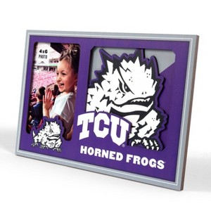 NCAA TCU Horned Frogs Logo 4" x 6" Picture Frame: MDF Rectangle Tabletop Display - 1 of 4