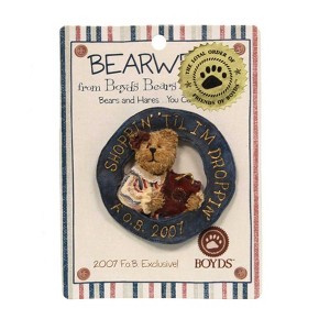 Boyds Bears Resin 2.25 In C.C.Shopsalot Pin Bearwear Fob Club Figurines - 1 of 2