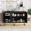 Modern Sideboard Buffet Cabinet with Storage, Wood Accent Storage Cabinet with Doors & Shelf, Credenza Console Table for Living Room Dining Room - 3 of 4