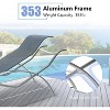 Patio Chaise Lounge Set of 3, Outdoor Reclining Pool Chairs with Side Tables All-Weather Sun Loungers for Poolside, Beach, Balcony - 3 of 4