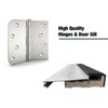 36 in. x 80 in.2-Panel Plank Arch Top Right Hand Inswing Primed Smooth Fiberglass Knock Down White Front Exterior Door with Door Jamb - 4 of 4