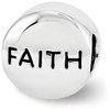 Black Bow Jewelry Sterling Silver with Red Crystals January Heart Faith Bead Charm - 2 of 4