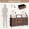 Sapphtopaz Rustic Dresser with 9 Fabric Drawers & Open Storage Shelves Farmhouse Drawer Organizer with Side Pocket Versatile Closet for Bedroom - 3 of 4