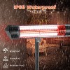 Angel Sar 1500W Infrared Heater, IP65 Waterproof Indoor Outdoor Heater with Adjustable Tripod, Remote & Timer - 4 of 4