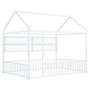 KIGFTSOD Metal Bed House Bed Frame with Fence and Shelves - 4 of 4