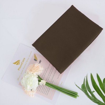 Brown Microfiber Body Pillowcase with Zipper Closure, 20"x48"