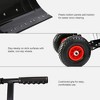 YARDSIGHT 29 in. Carbon Steel Snow Shovel with Wheels and Adjustable Ergonomic Handle for Driveway and Walkway Snow Removal - 4 of 4