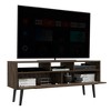 53.9" Manufactured Wood TV Stand for TVs up to 60" with Three Open Shelves, Two Flexible Drawers, and Interior Storage for Living Room - 4 of 4