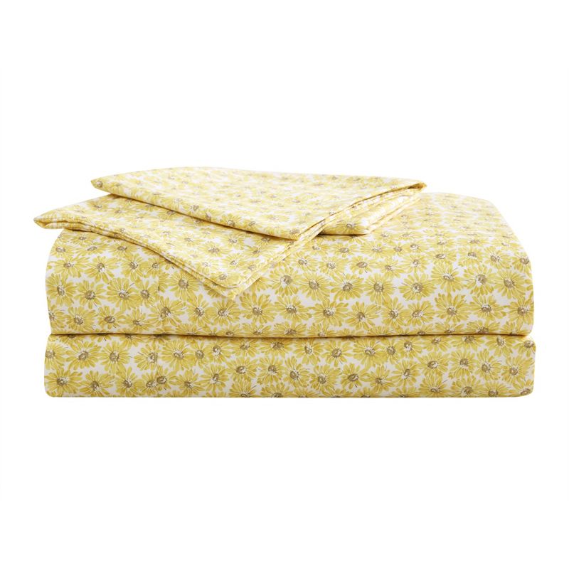 Betsey Johnson Sunflower Field Yellow Twin Sheet Set, 1 of 9