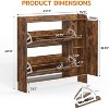 Zevemomo 40.51" Shoe Storage Cabinet with 2 Flip Drawers & Side Cabinet, Shoe Rack Organizer with Mirror and Adjustable Shelves, Dark Brown - 4 of 4