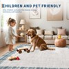Washable Area Rug 5x7 Plaid Rugs for Living Room Non Slip Throw Rugs Checkered Soft Rug Low Pile Thin Rug Indoor Floor Carpet for Bedroom Home Decor - 4 of 4
