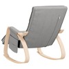 CLIHOME Modern Rocking Chair,Wood Frame with Breathable Fabric Upholstery,Glider Rocker with Pillow for Living Room, Bedroom - 4 of 4