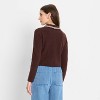 Women's Embellished Collar Cardigan Sweater - Future Collective Dark Brown - 2 of 3