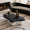 40"W Cloud Shaped Coffee Table With 3 Ball Legs,Coffee Table Unique,Irregular Abstract Console Table,Living Room Furniture- Maison Boucle - 2 of 4