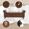 CAVINAS Modern Rectangular Upholstered Ottoman Bench with Storage,Button Tufted Storage Ottoman for Living Room - 3 of 4