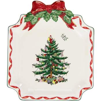 Spode Christmas Tree Ribbons Collection Canape Plate