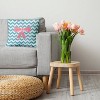 16"x16" Spring Chevron Bow Square Throw Pillow Spring Green - e by design: Girl Power Collection, Reversible, Indoor Use - 3 of 4
