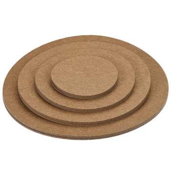 Unique Bargains Reversible Absorbent Waterproof Round Felt Plant Coasters Pad Mats 4 6 8 10 Inch 8 in 1 Set
