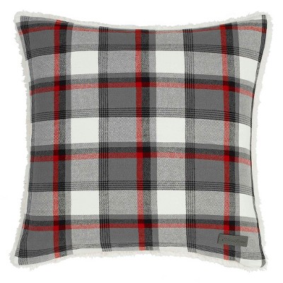 Wallace Plaid Throw Pillow Gray - Eddie Bauer