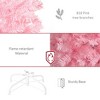 NAYSAYE 7ft Unlit Slim Douglas Fir Artificial Christmas Tree with Realistic Branch Tips and Stable Base, Pink, 29.5"*29.5"*82.8" - 4 of 4